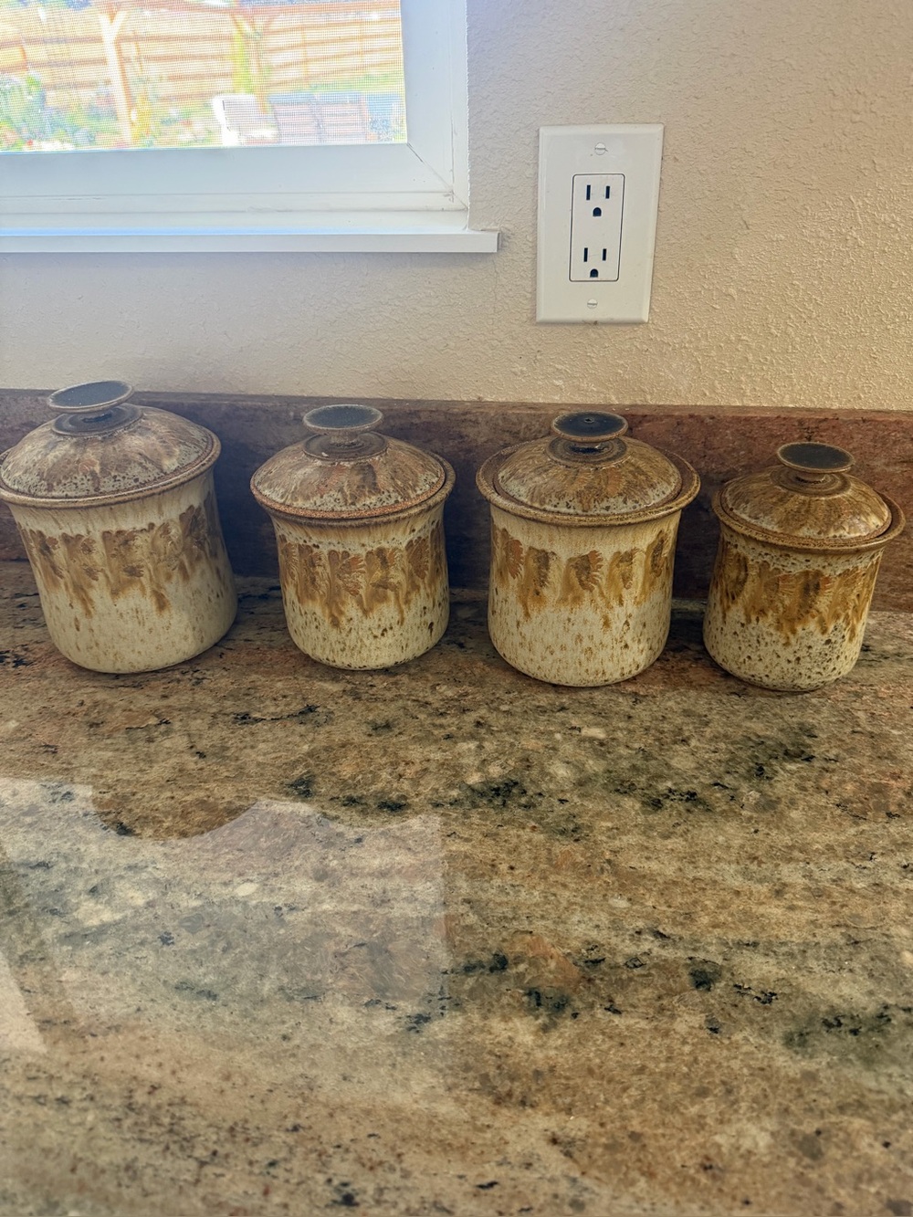 Rustic Brown Glazed Ceramic Lidded Jar - Home Art